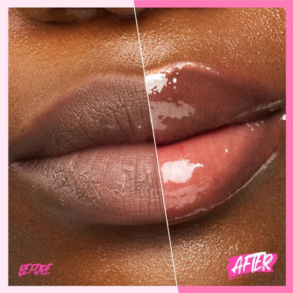 Before and after using Lipelle Lip Gloss